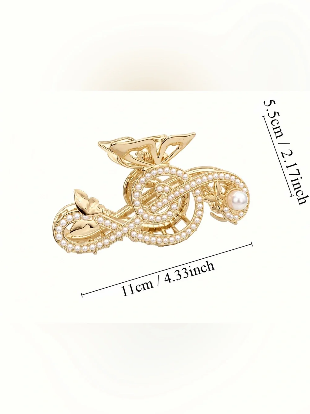 NEW Beautiful Music Note Treble Clef Hair Clip